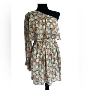 Floral one shoulder dress